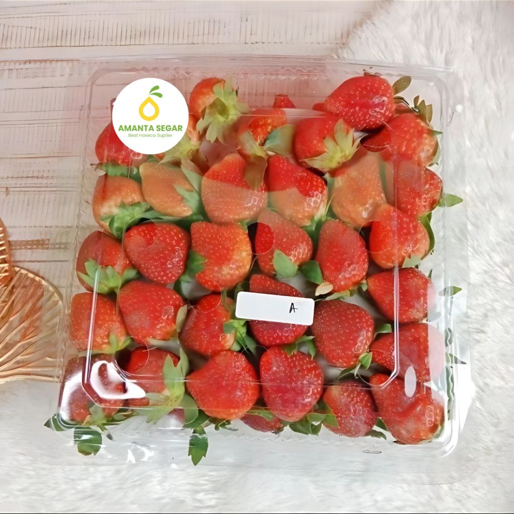 

Amanta Segar Bogor | Buah Strawberry Stroberi Segar Fresh Extra Jumbo 1 Kg Kemasan Mika
