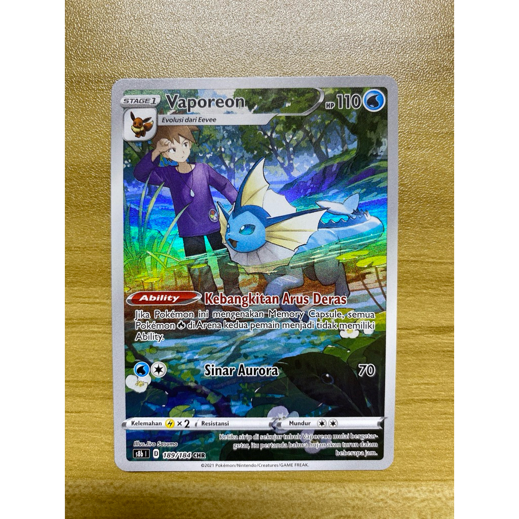 Vaporeon CHR Pokemon TCG