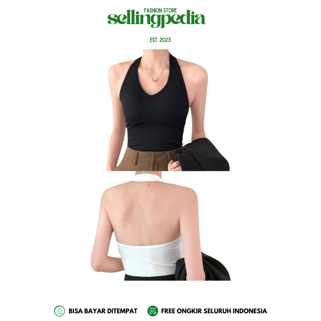 SELLING - BR183 Tank Top Wanita Korean Sexy Tanpa Kawat Tanktop Premium Import