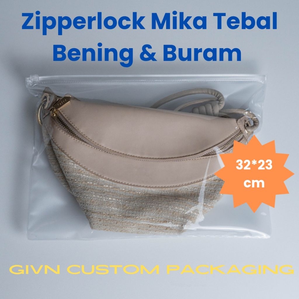 [Ready Stok] Pouch Zipperlock Transparan Plastik Mika PVC Premium Bening Buram Besar