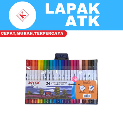 

PROMO Joyko Colour Brush Pen 2 mata CLP 07 Isi 24 (set) ++LT3