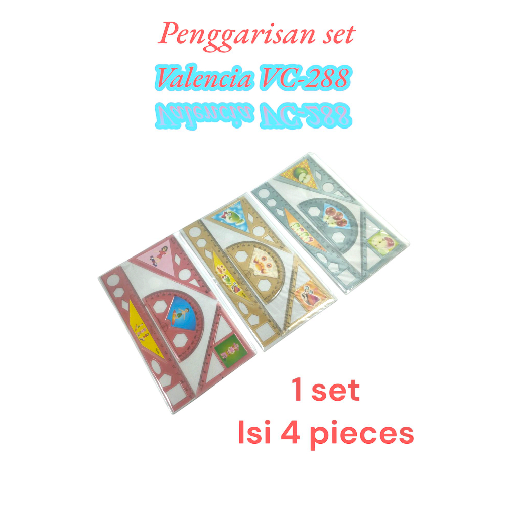 

Penggaris set 4pcs / garisan set/ penggaris busur segitiga /ruler set 4in1