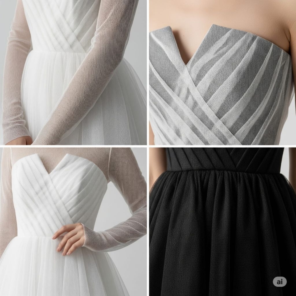 Kain Tulle / Tille Kaku Petikot / Tile Keras