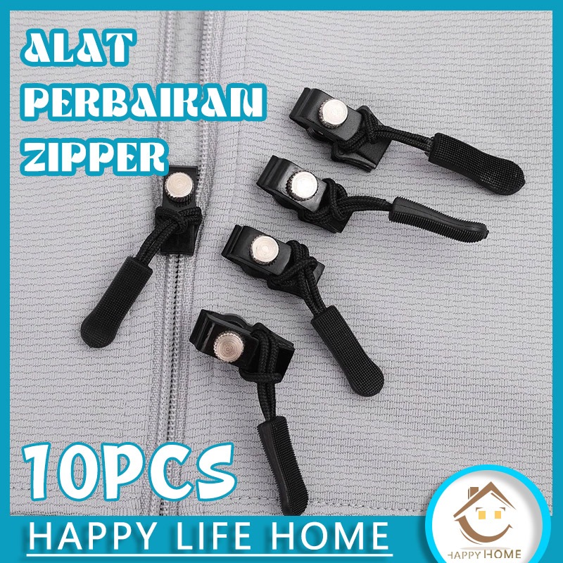10PCS Zipper Removable Tab Tarik Yang Dapat Dilepas Logam Pengait Sleting Lepas Pasang Cantelan Tas 
