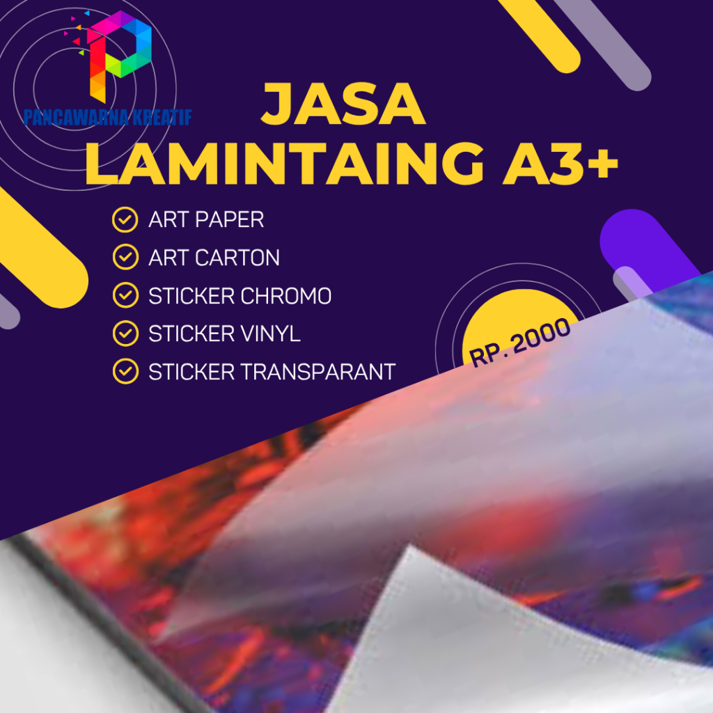 

JASA LAMINATING LAMINASI A3+ GLOSSY / DOFF
