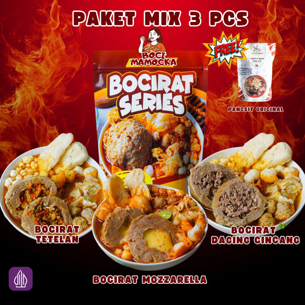 

BOCI MAMOCKA - PAKET BUNDLING 3 PCS + 1 Free Pangsit (TETELAN, MOZZARELLA, DAGING CINCANG)