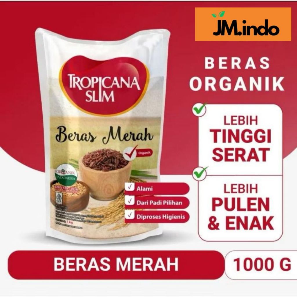 

Beras Merah Organik 1 kg - Tropicana Slim Beras Merah Pulen Tinggi Serat