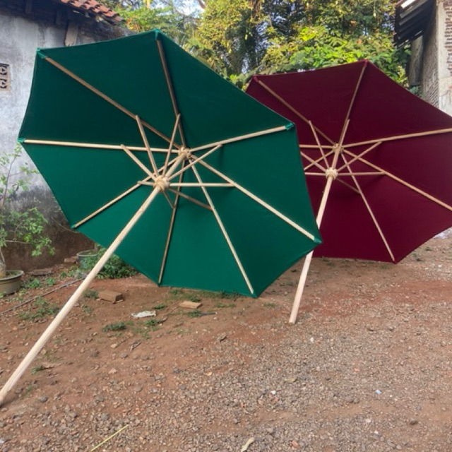 Tenda payung outdoor cafe kain kantata