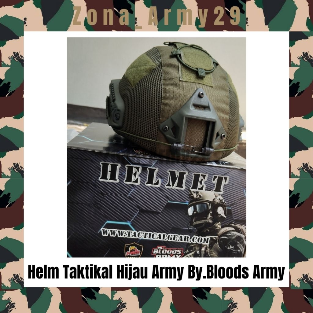 Helm Taktikal Hijau Army by. bloods army | Taktikal Helm | Army | TNI AD