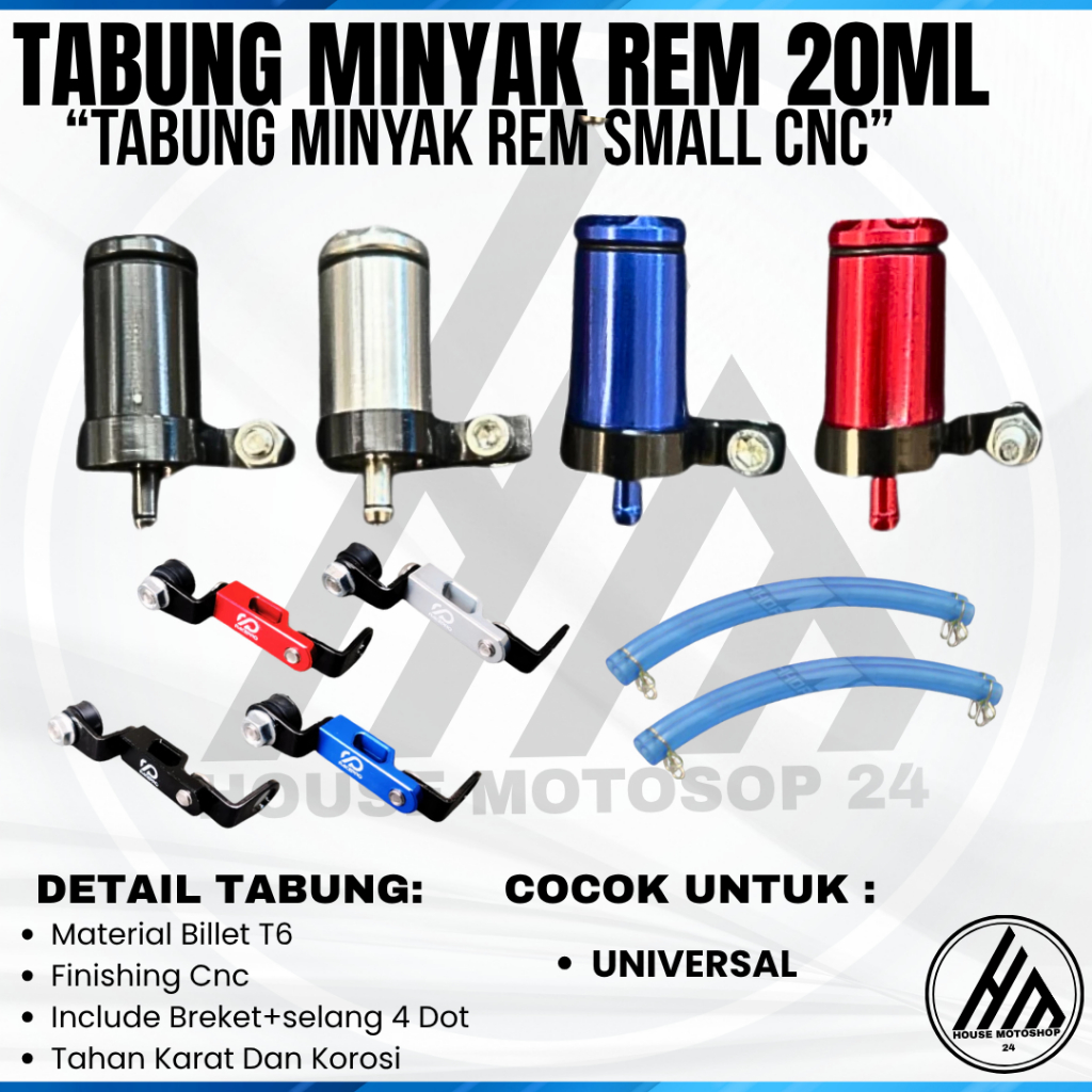 Tabung Rem CNC Racing Tabung minyak rem kecil tabung cnc minyak rem tube tutup hawa tabung shock cnc