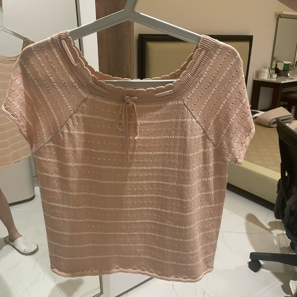 preloved square neck top lucu