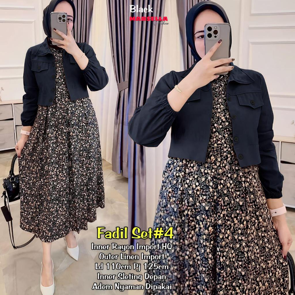 OrelMode |   Fadil Set Midi Rayon    | Dress Midi