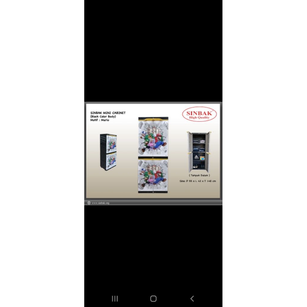 lemari sinbak mini cabinet