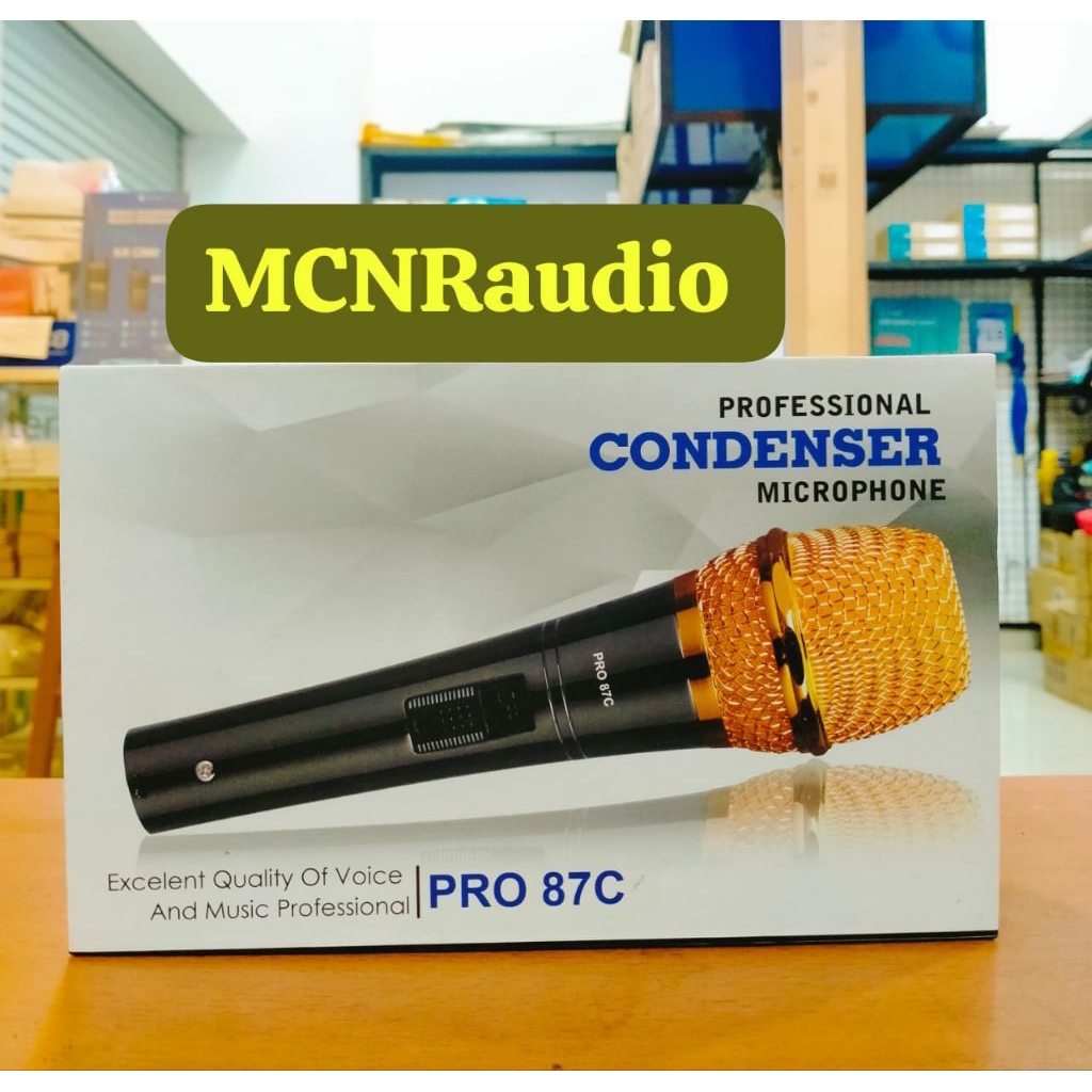 mik Mikropon Adzan mic Condenser Pro87 Kualitas bagus Sensitif Peka Jernih Bersih Empuk