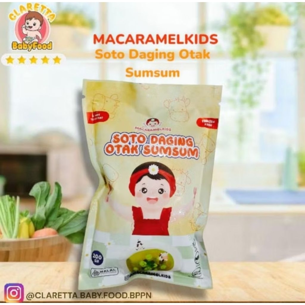 

MACARAMEL KIDS MPASI 6+ stick otak,gulai otak sapi & soto daging otak sumsum