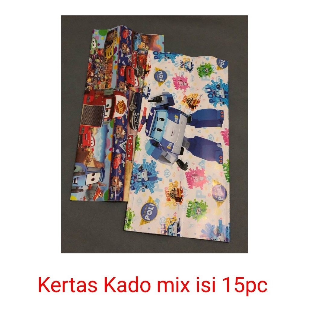 

15pc mix kertas kado sesuai gambar