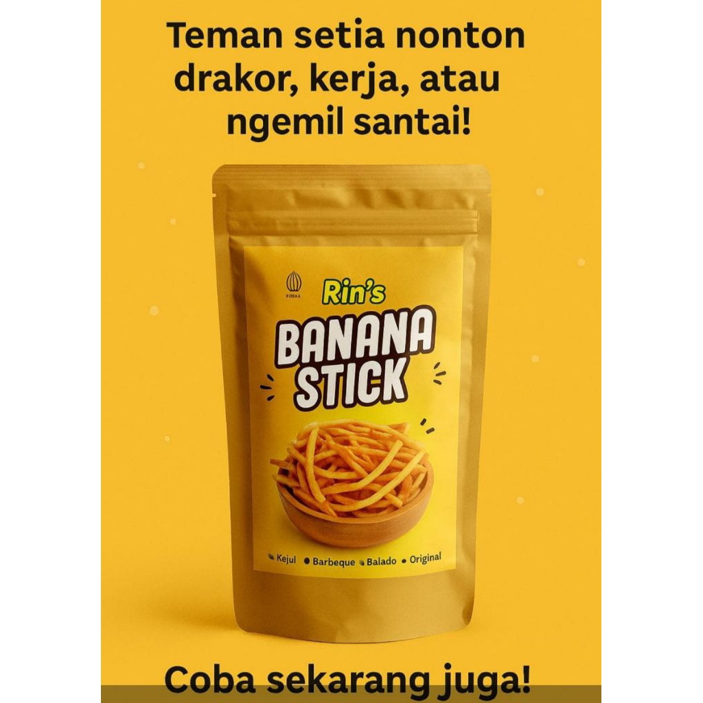 

Kripik pisang aneka rasa pouch toples mini 100gr