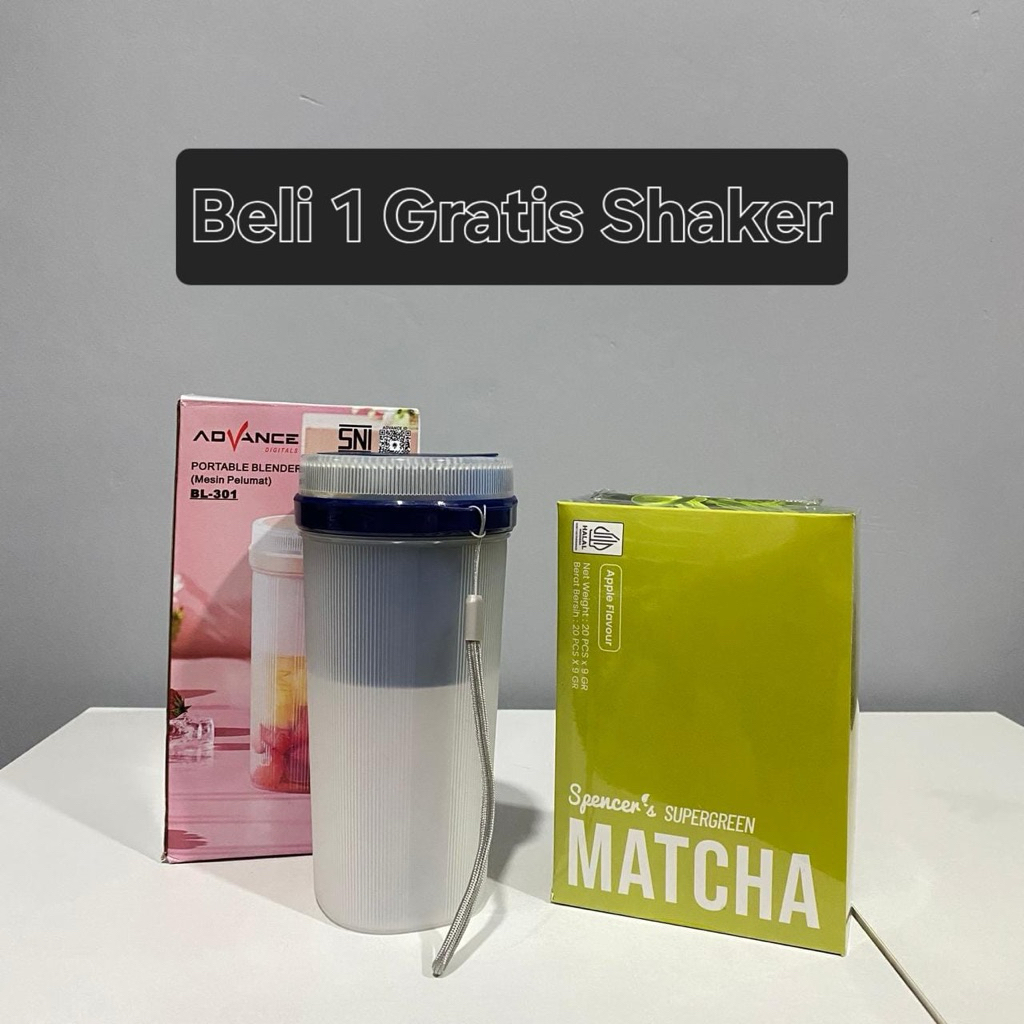 

Meal replacement Spencer Blend Matcha + Gratis blender portable - Nutrisi Diet Praktis