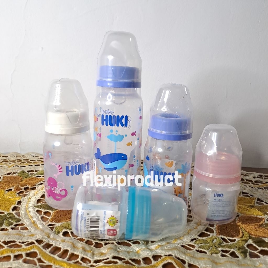 HUKI Botol Dot Susu Silicone Gepeng 60ml 120ml 240ml