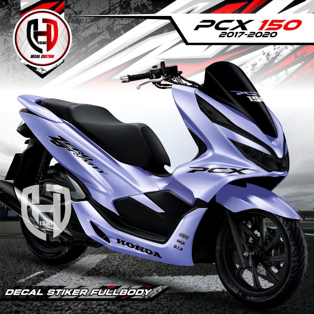 TERLARIS Sticker Decal Full Body Honda PCX 150 2017 2018 2019 2020 Sticker Full Body PCX 150 Polos S