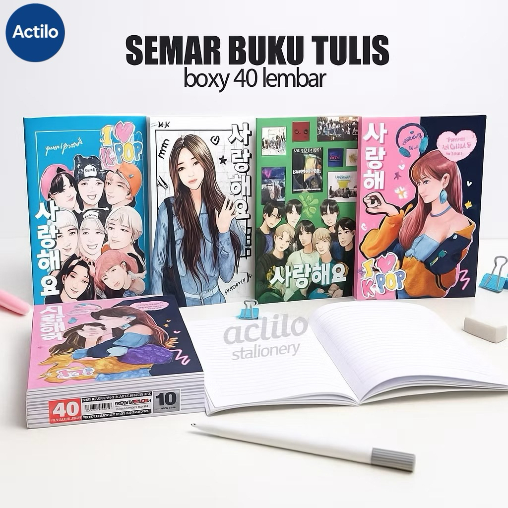 

Buku Tulis Boxy Semar Premium All Series 40 Lembar (1 PACK) - Semar Buku Tulis 40 Lembar Ukuran Boxy
