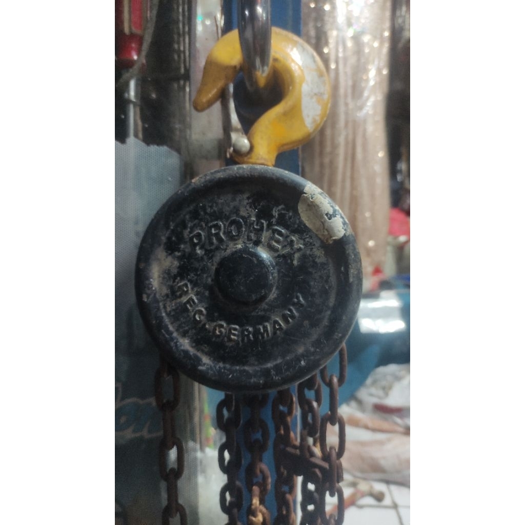 TAKEL KEREKAN/CHAIN BLOCK/KATROL RANTAI 2 TON PROHEX MADE IN GERMAN