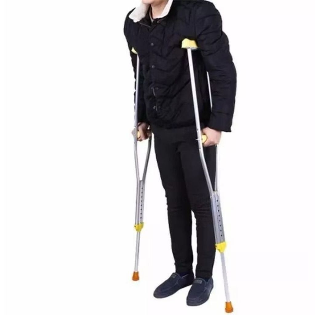 Tongkat Ketiak Stainless/Tongkat Ketiak Alat Bantu Jalan Tongkat Kruk Crutch/ Crutch / Kruk Sella / 