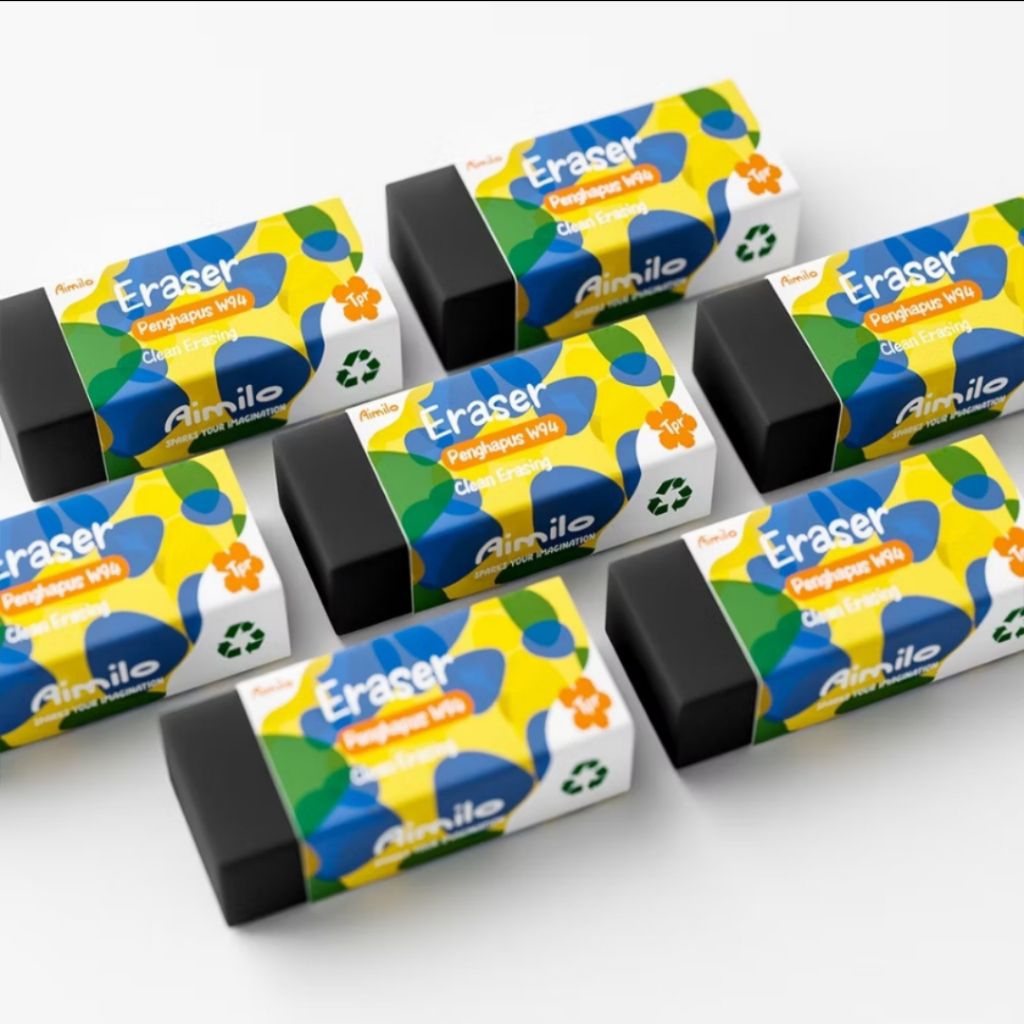 

Aimilo Eraser / Penghapus Pensil Hitam Bebas PVC Bebas Debu Tidak Beracun Alat Tulis Sekolah