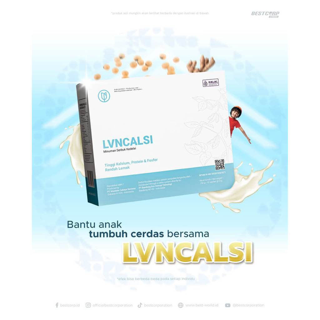 LVN CALSI Minuman Kesehatan BPOM isi 1 box 10 sachet Original
