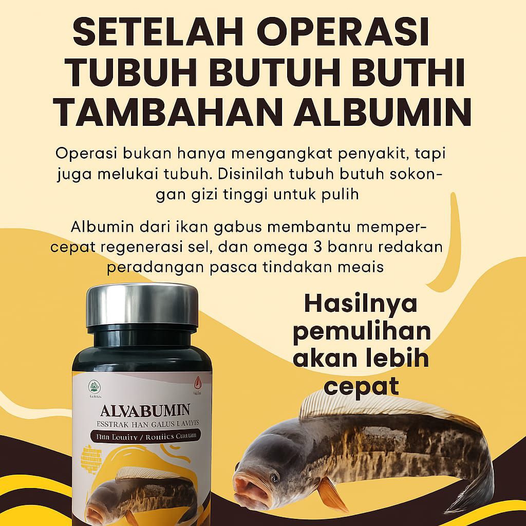 KAPSUL IKAN GABUS MURNI / KAPSUL IKAN KUTUK / ALVABUMIN ASLI ORIGINAL