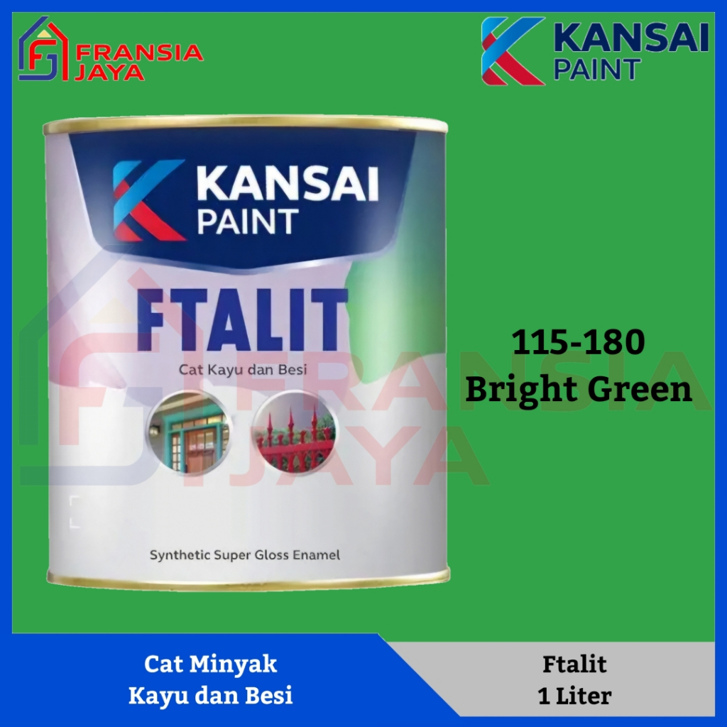 Ftalit 1 Kg KF 180 Bright Green Kansai Cat Minyak Besi dan Kayu