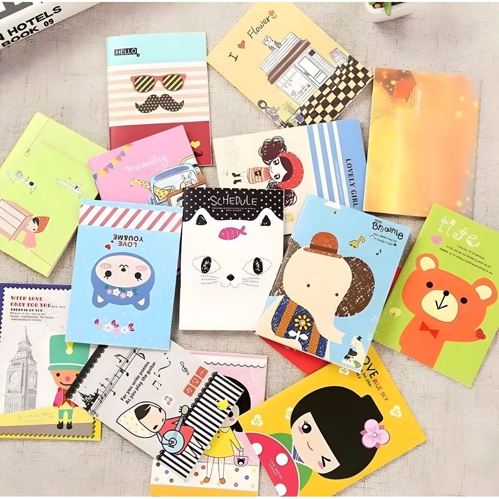

Buku Tulis Mini Motif Kartun Note Book Mini Cartoon Mini Book Notepad Karakter Buku Tulis Memo Kecil Murah / Buku Tulis Mini Notebook Mini.