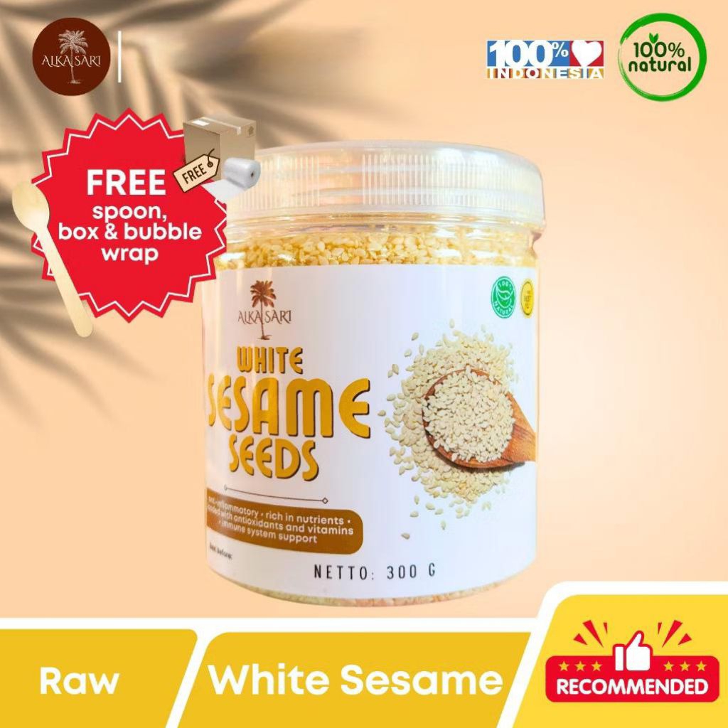 

Biji Wijen Putih White Sesame Seed 300g Toples