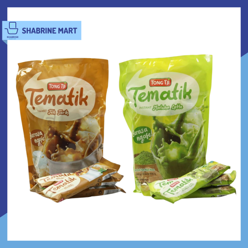 

Tong Tji Tematik Instant Matcha Latte & Teh Tarik Pouch 10pcs