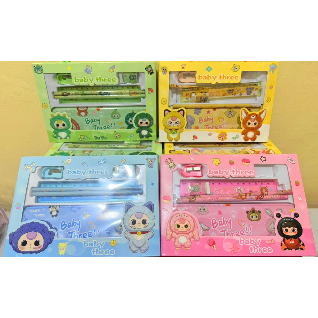 

(VALEN ACC) KOTAK PENSIL BABY THREE 5in1 ATK LUCU BISA COD