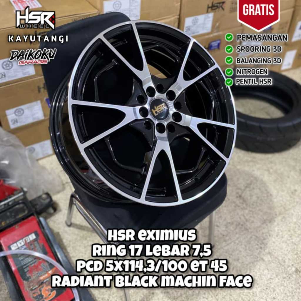 Velg Mobil innova xpander terios rush ring 17 hsr eximius r17 pelek racing ring17