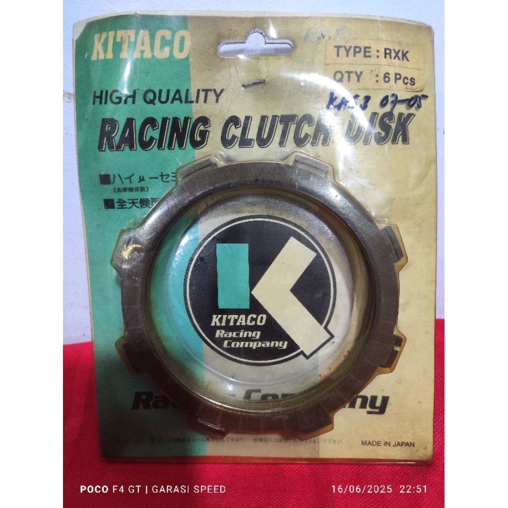 Kamvas kopling Kampas kopling rx king KITACO Japan