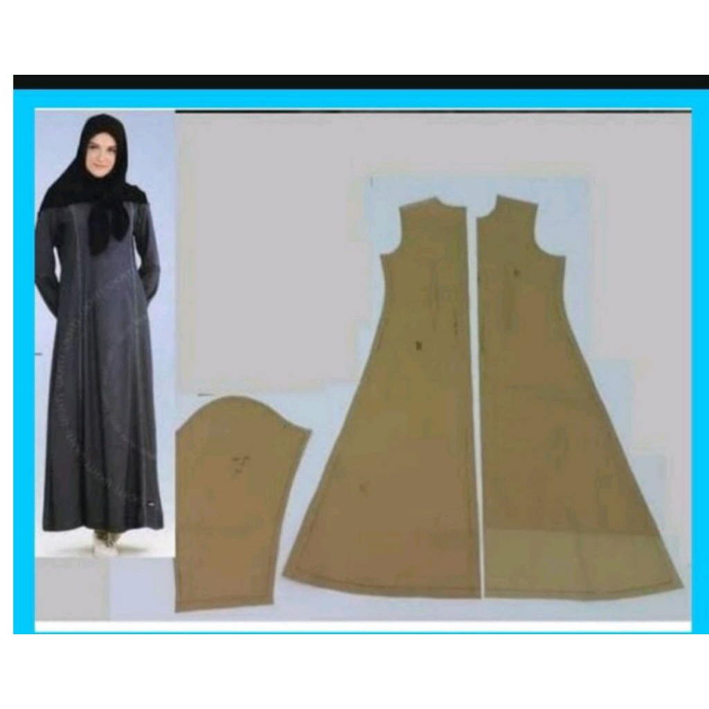 pola baju gamis A