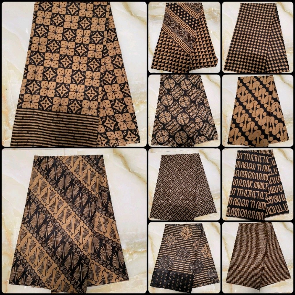 Kain Batik Katun Halus Primisima Printing Modern Pekalongan Warna Coklatan