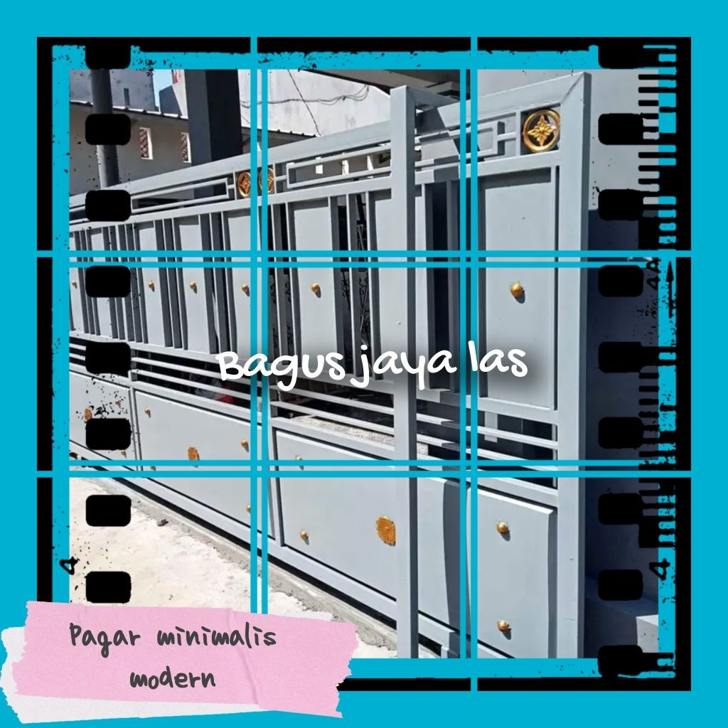 Pagar besi minimalis-pintu besi holo galpanis tahan karat berkualitas