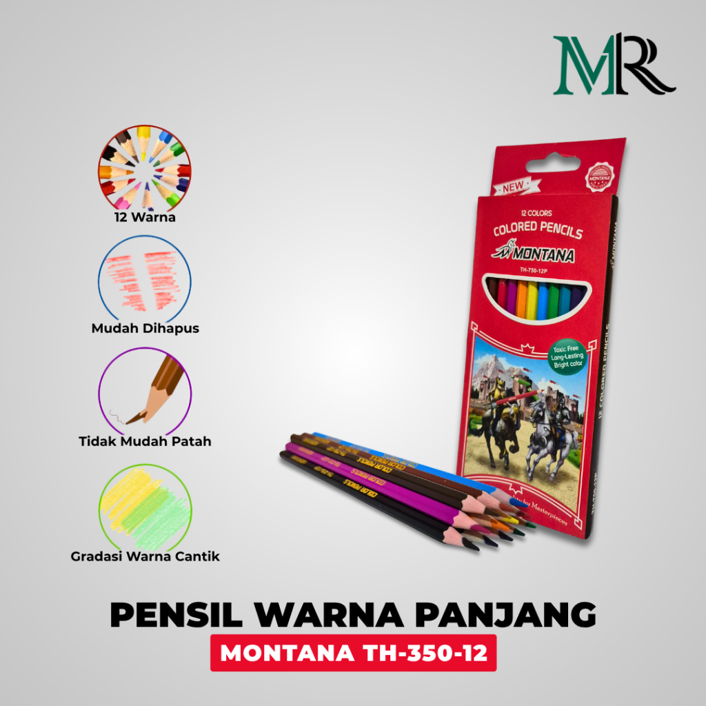 

Pensil Warna Panjang - 1 Set Isi 12 Warna - Kualitas Premium & Gradasi Cantik