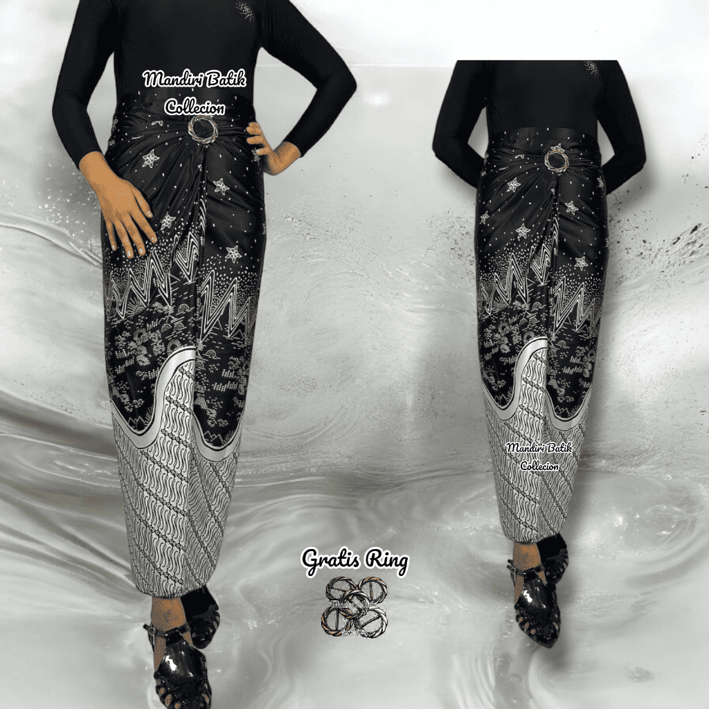 Rok Lilit Instan Jemputan Batik Bawahan Wanita Panjang Motif Kejora Outfit Kekinian Pesta Wisuda