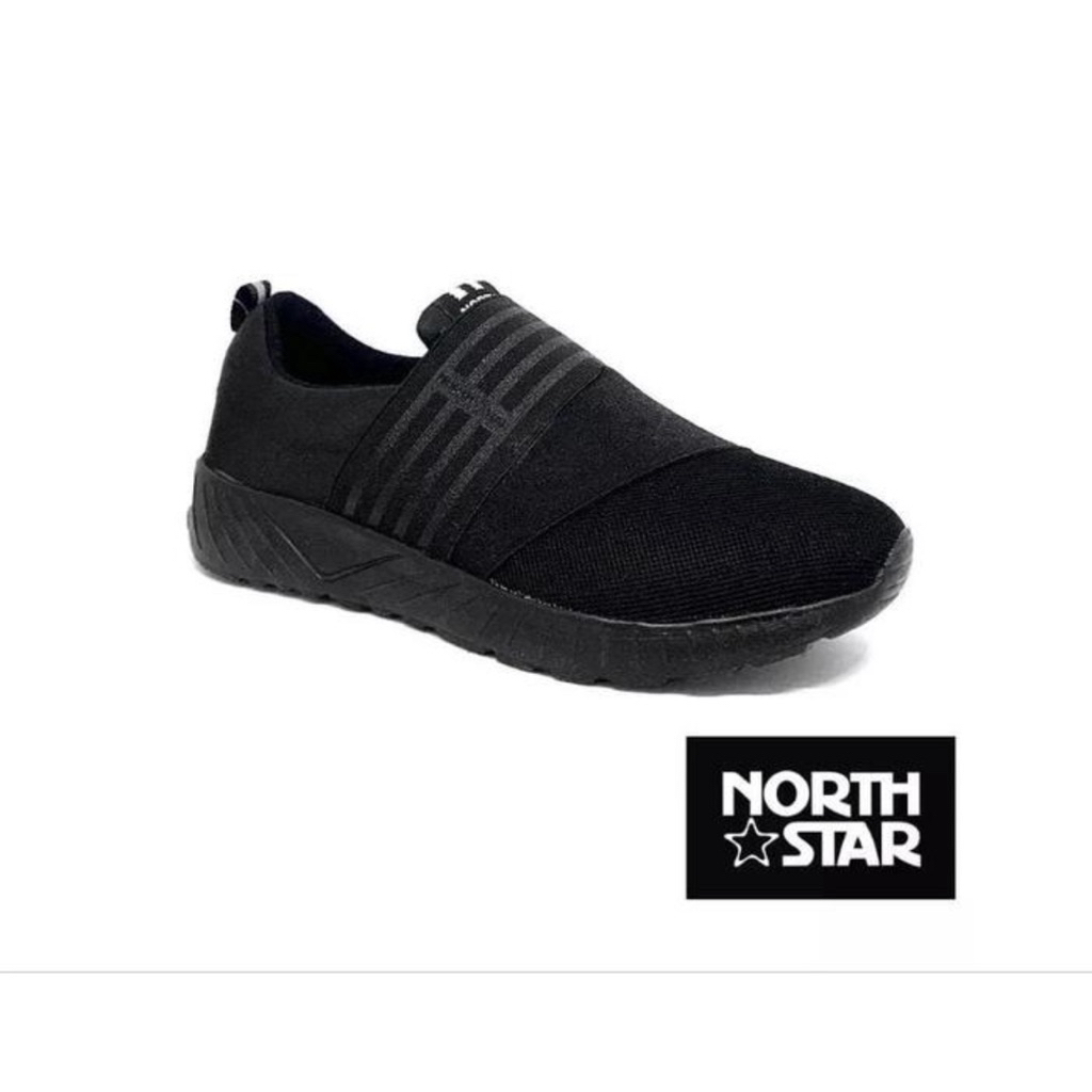 Bata north star Sepatu Sekola pria/wanita Slip-on Alpha 5816648 Hitam