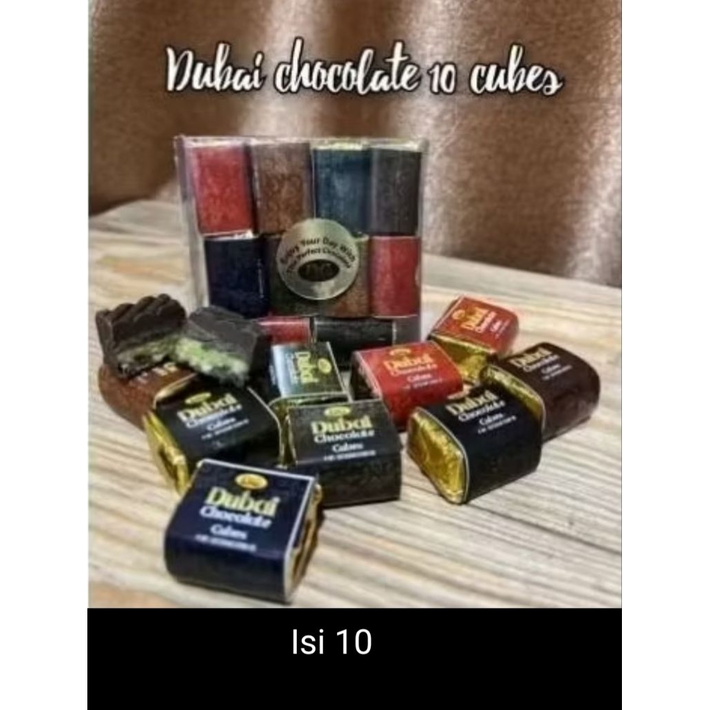 

Chocolate Dubai cube isi 10