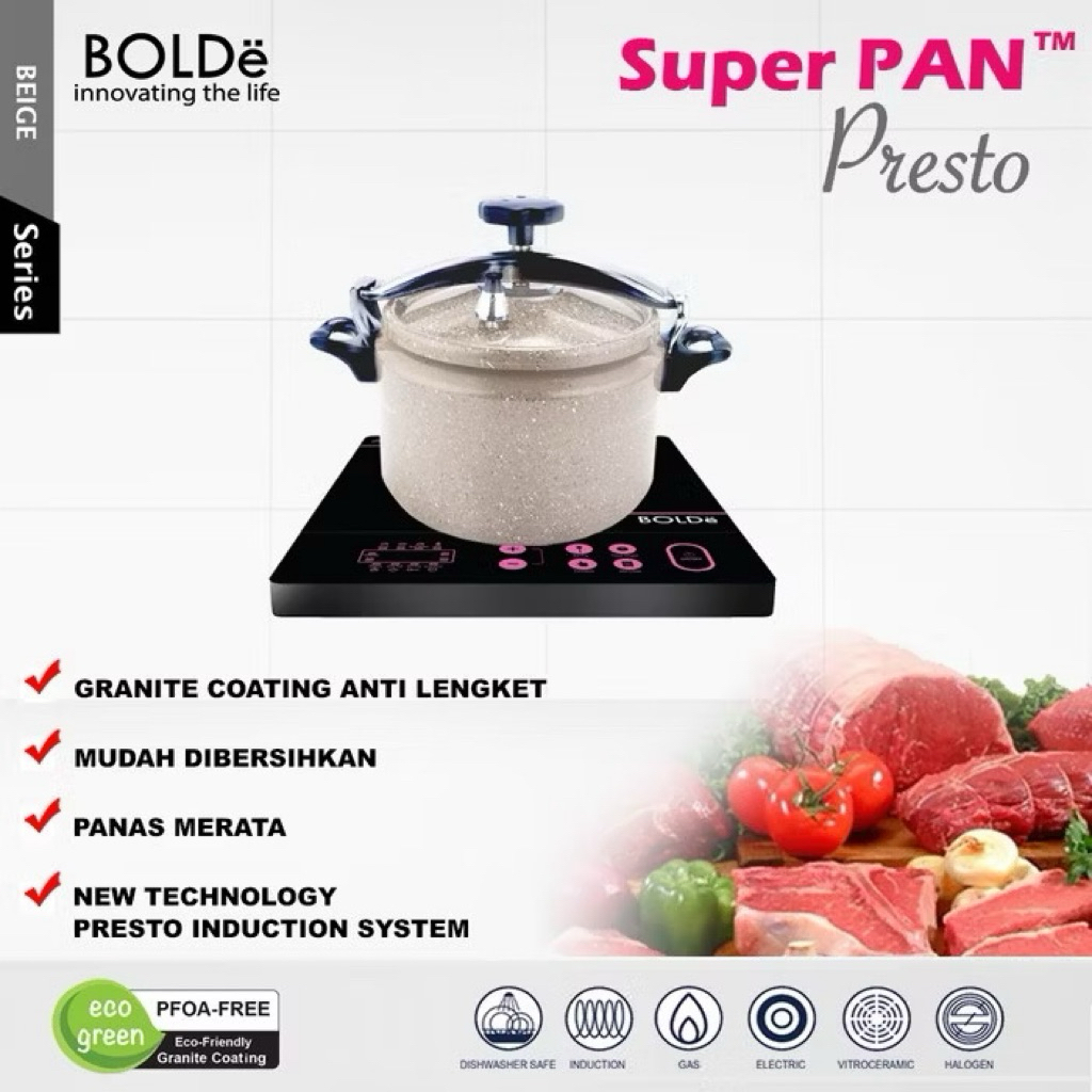 Bolde Panci Presto Granite Alumunium Bolde Super Pan Presto Induksi