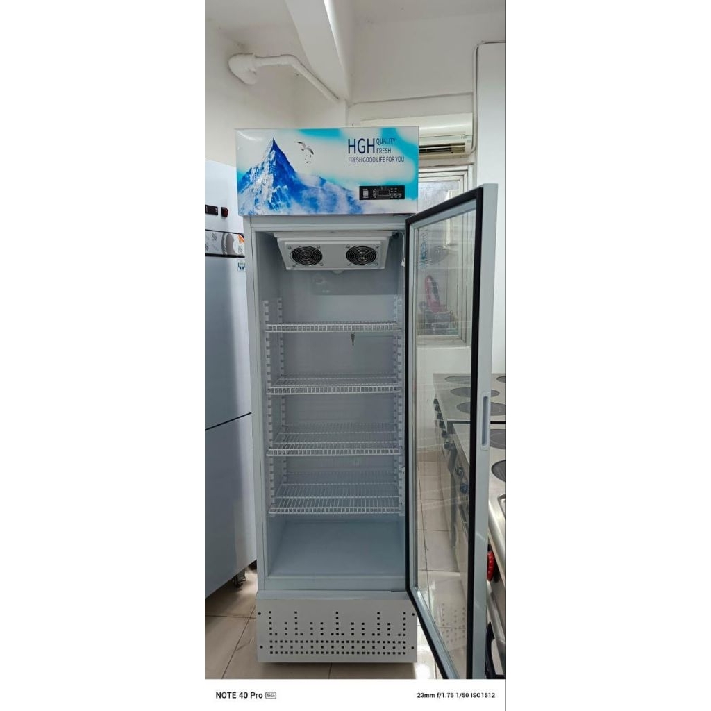 showcase chiller pendingin minuman 1 pintu