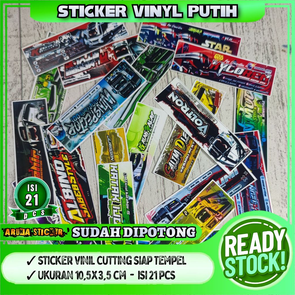 

Sudah Dipotong Sticker Bus Basuri Model Panjang Waterproof Isi 21 pcs