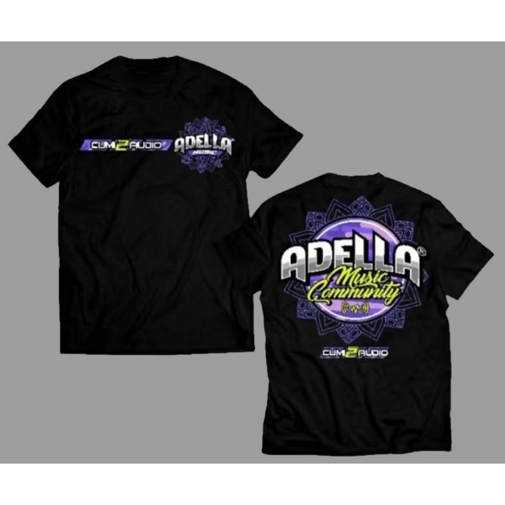 KAOS ADELLA MUSIK COMMUNITY - Cumi 2 Audio Motif  Ungu Baju Pria Wanita Bahan Adem & Nyaman