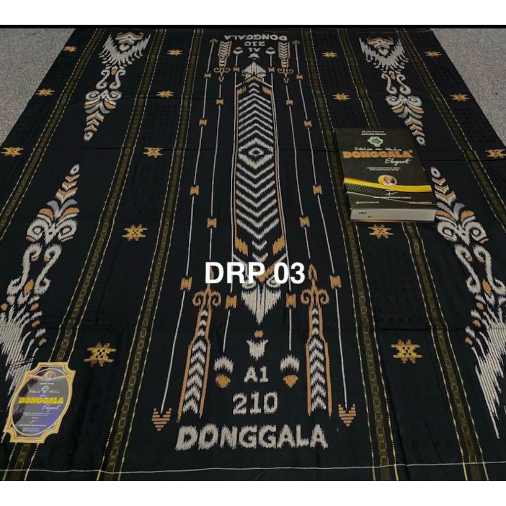 sarung donggala songket elegant warna hitam