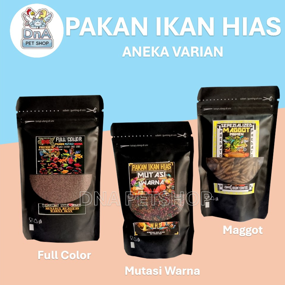 Pakan Ikan Hias Mutasi Warna dan Maggot